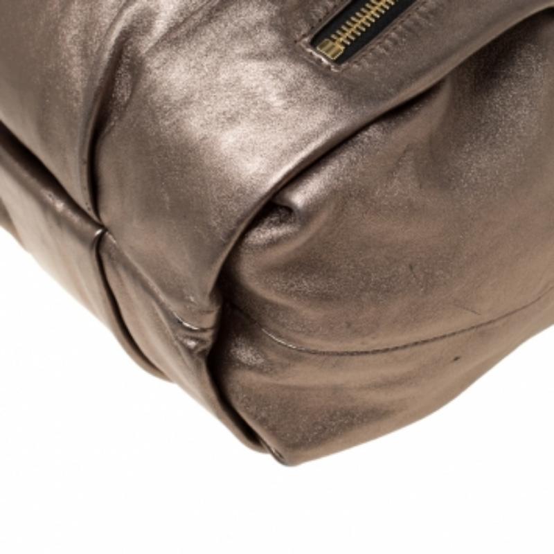 Christian Louboutin Metallic Leather Loubinette Hobo 4