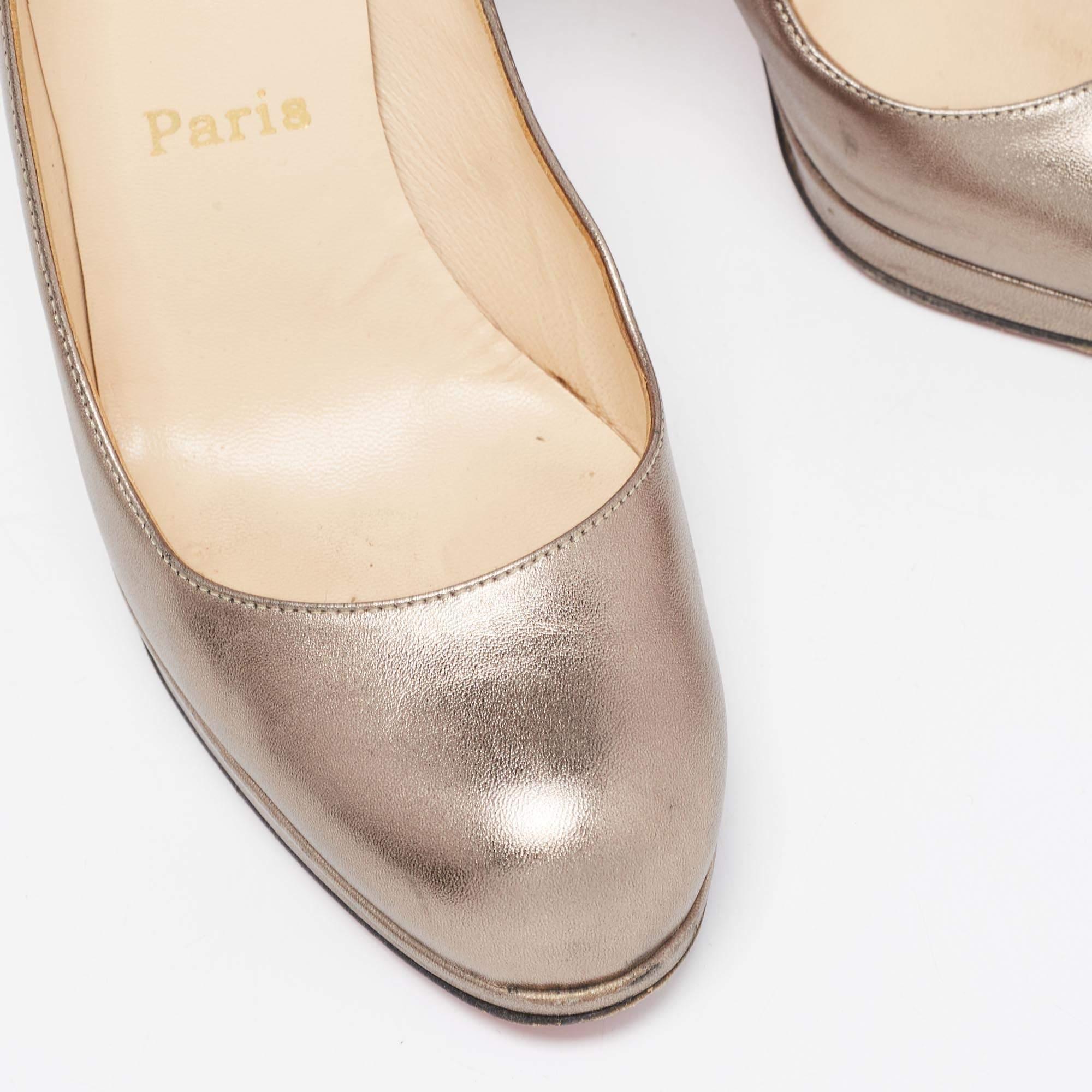 Christian Louboutin Escarpins simples et métalliques neufs, taille 37,5 2