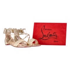 Christian Louboutin Metallic Leather Sandals