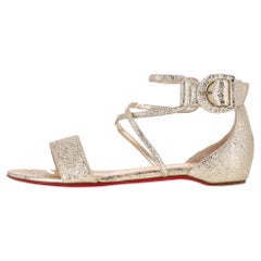 Christian Louboutin Metallic Leather Sandals