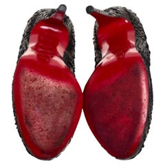 Christian Louboutin Metallic Olive Green Python Leather Fifi Pumps Size 35