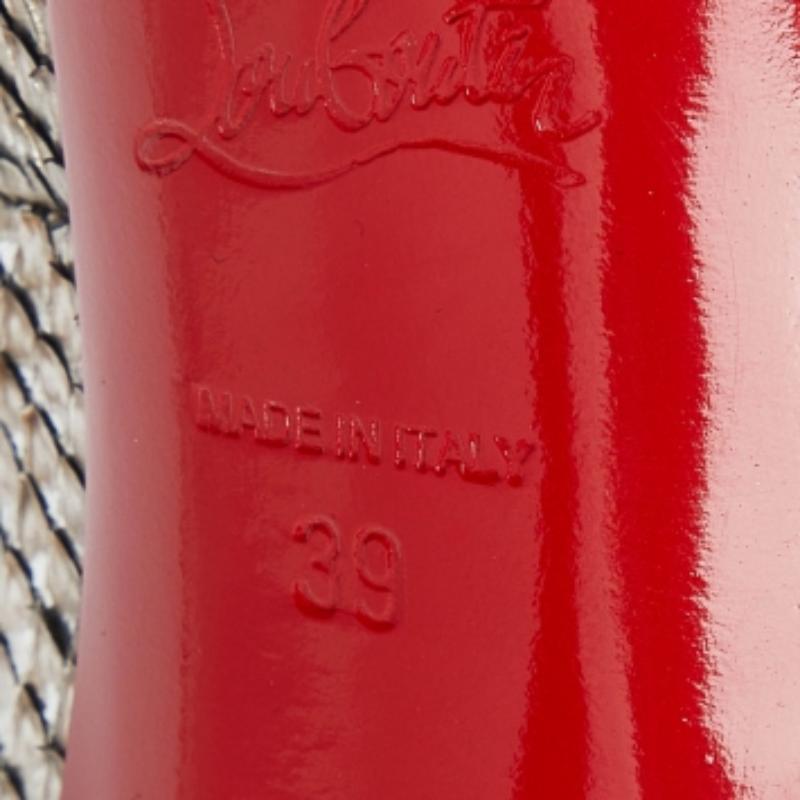 Christian Louboutin Metallic Python Very Prive Pumps Größe 39 im Angebot 1