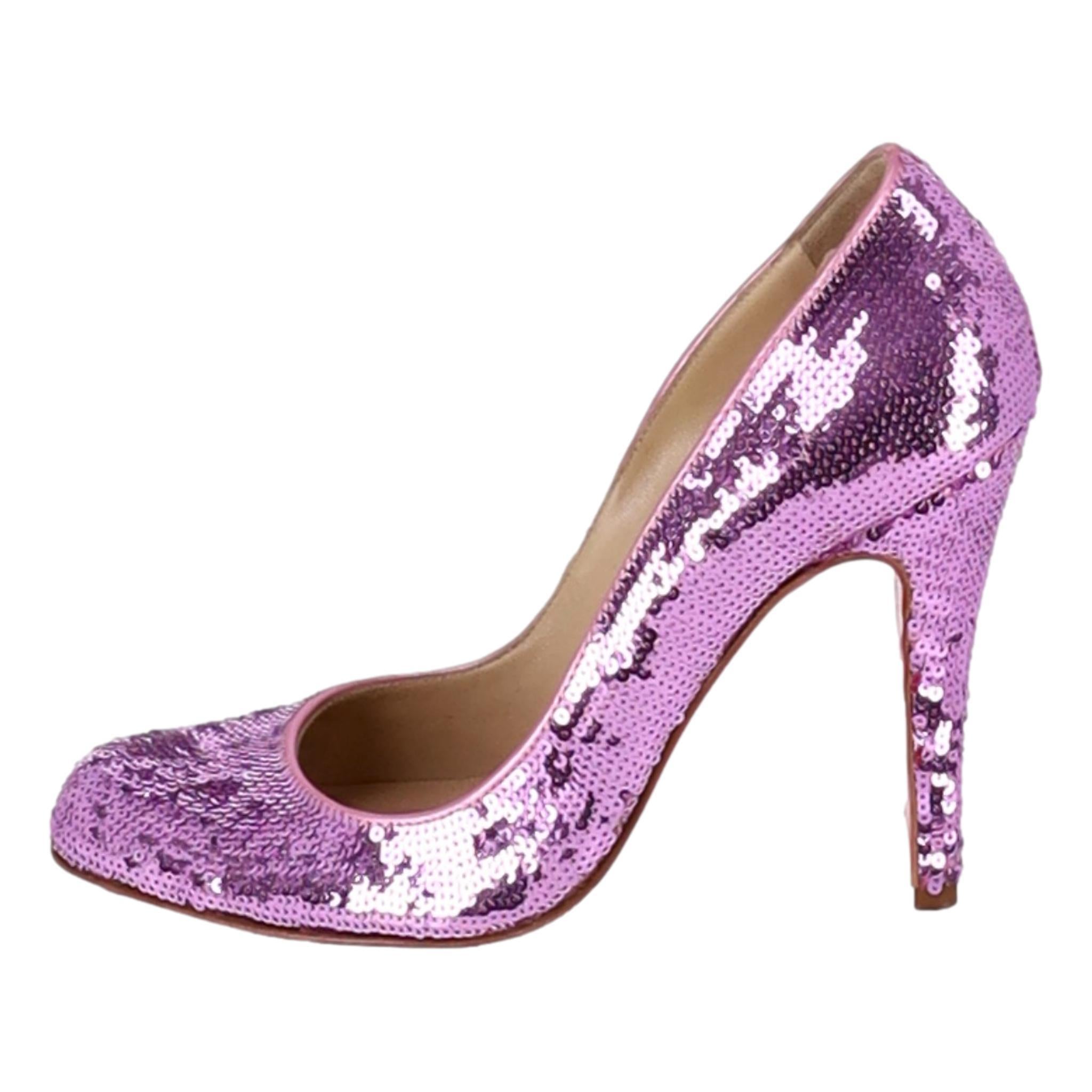 Bombas de lentejuelas metalizadas Christian Louboutin
