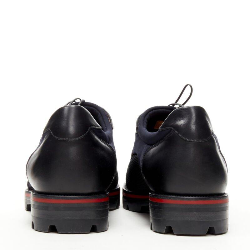 Men's CHRISTIAN LOUBOUTIN Mika Sky navy neoprene leather trim derby brogue EU42