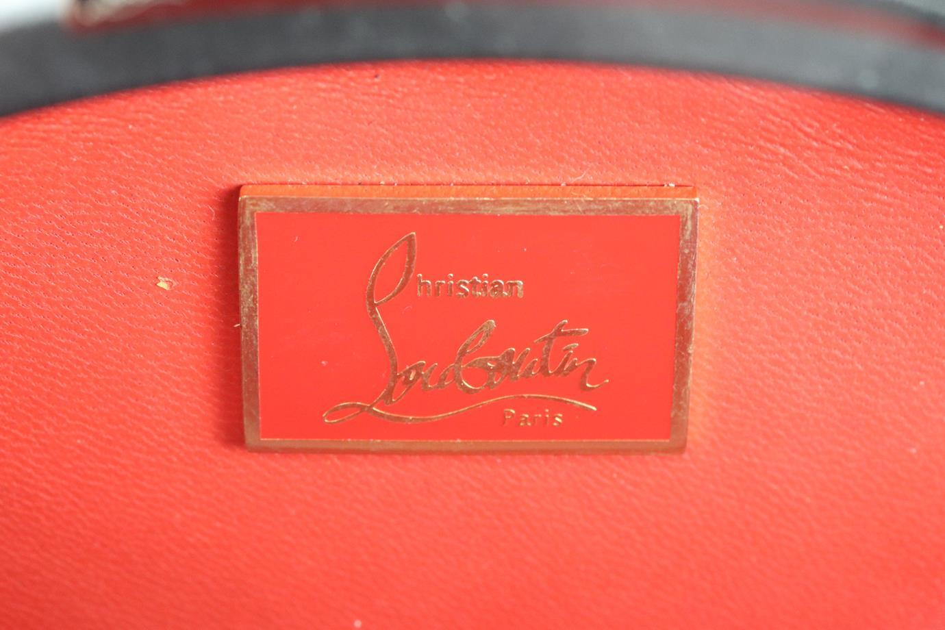 Women's Christian Louboutin Mina Studded Leather Box Clutch 