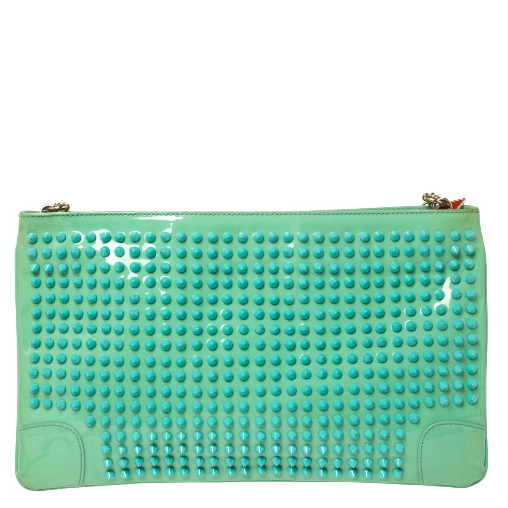 mint green clutch purse