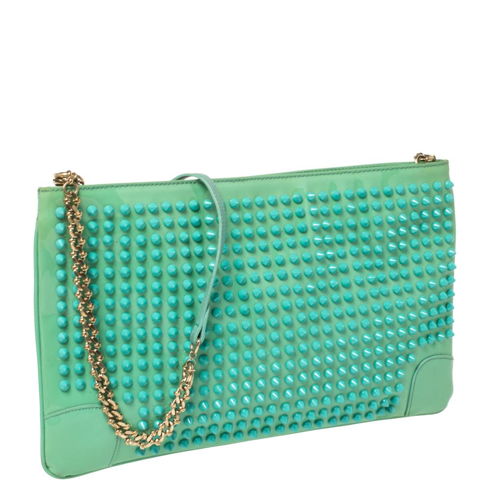 mint green clutch bag