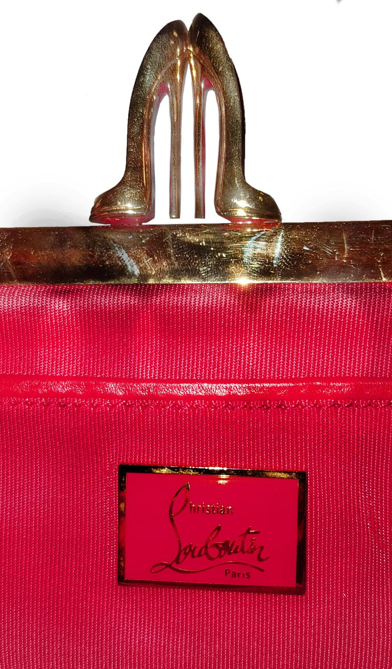 red studded clutch