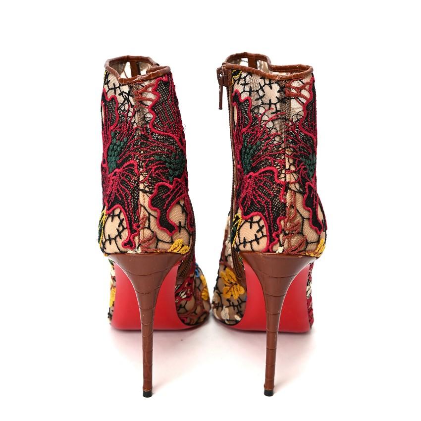 christian louboutin lace booties