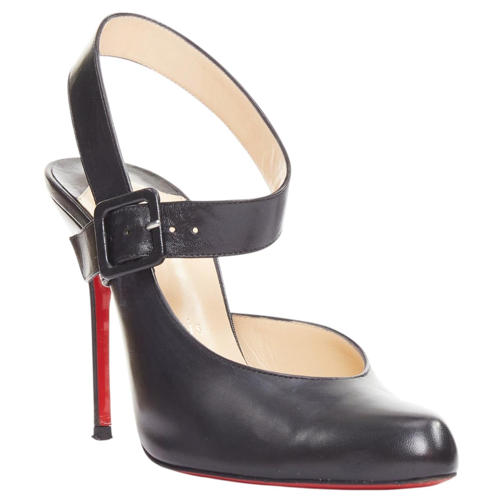 Bombas D'Orsay CHRISTIAN LOUBOUTIN Miyousra 100 de piel de cabra negra con hebilla EU37.5 en venta