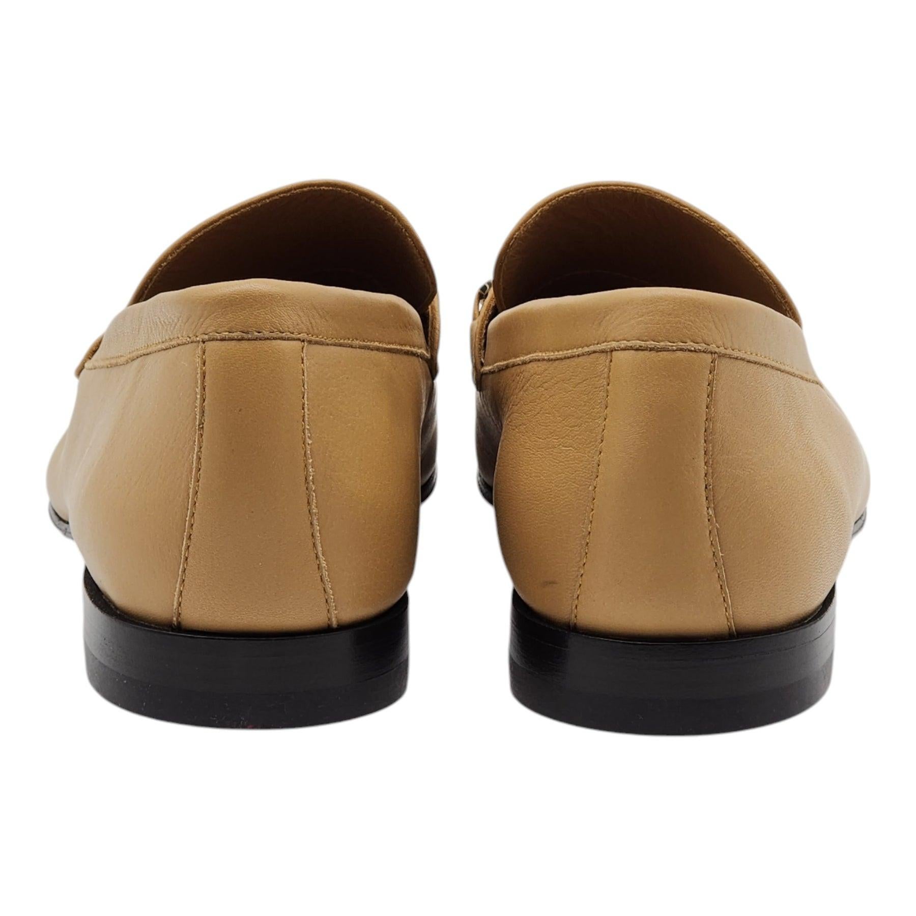 Christian Louboutin MJ Moc Man Loafers Leather in Brown In Excellent Condition For Sale In Los Angeles, CA