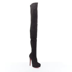 CHRISTIAN LOUBOUTIN Monicarina 160 suede over knee platform thigh high boots