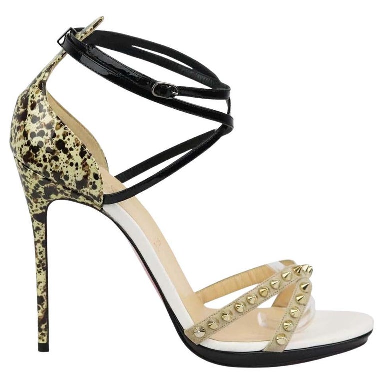 Monocronana Studded Patent Leather Sandals 39 6 US 9 For Sale at 1stDibs