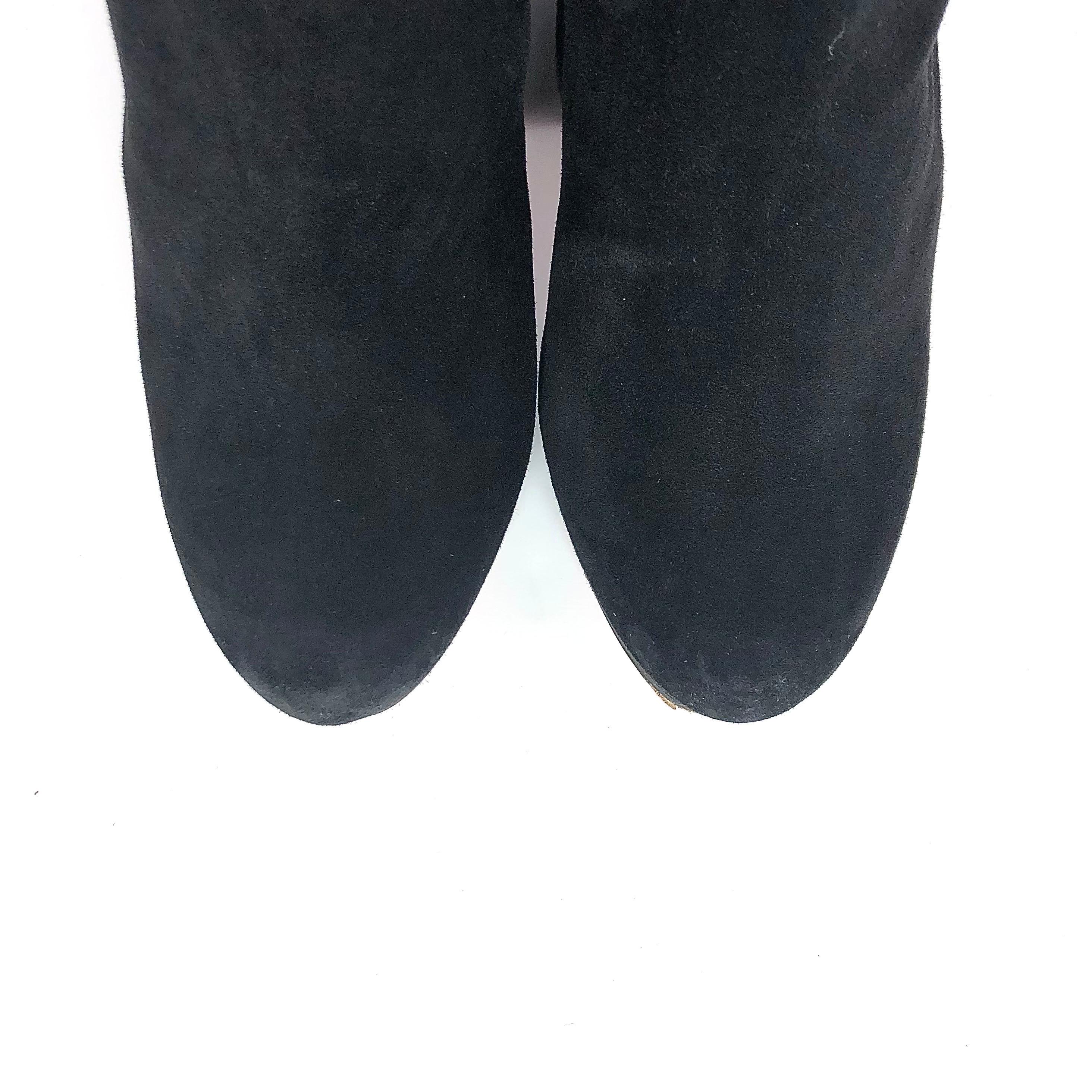 Christian Louboutin Movida 130 Suede Platform Booty 37,5 in vendita 1