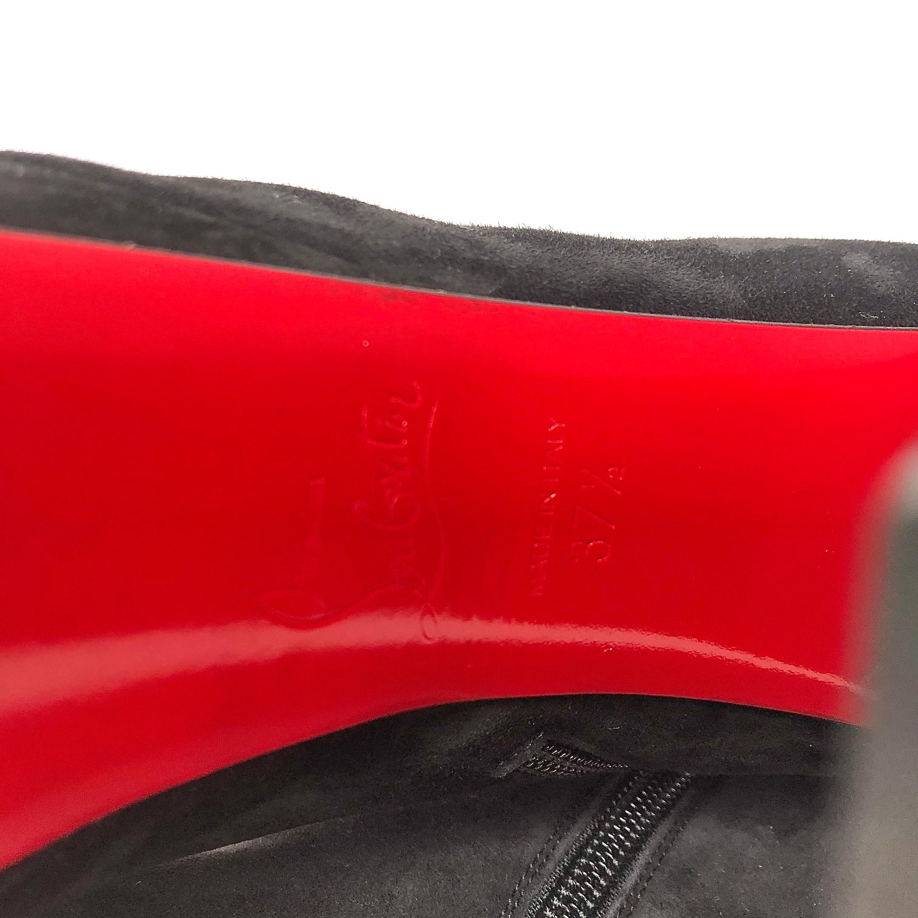 Christian Louboutin Movida 130 Suede Platform Booty 37,5 in vendita 3