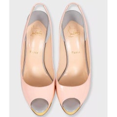 Escarpins à talons « slingbacks » en cuir multicolore Christian Louboutin, taille 40