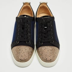 Christian Louboutin Multicolor Fabric and Fabric Louis Junior Strass Sneakers Si