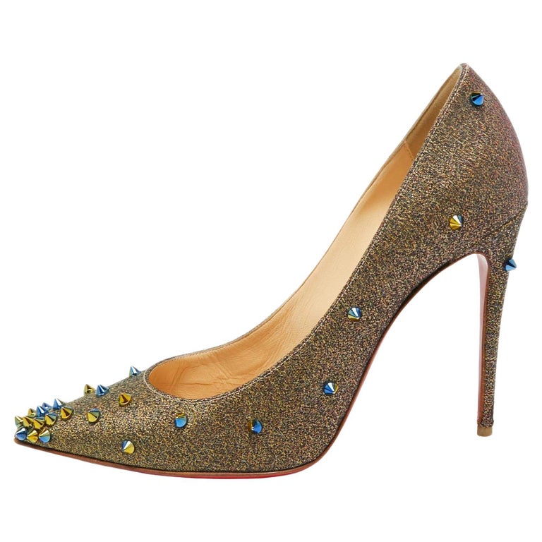 Christian Louboutin Multicolor Fabric Degraspike Pumps Size 39 For Sale at 1stDibs