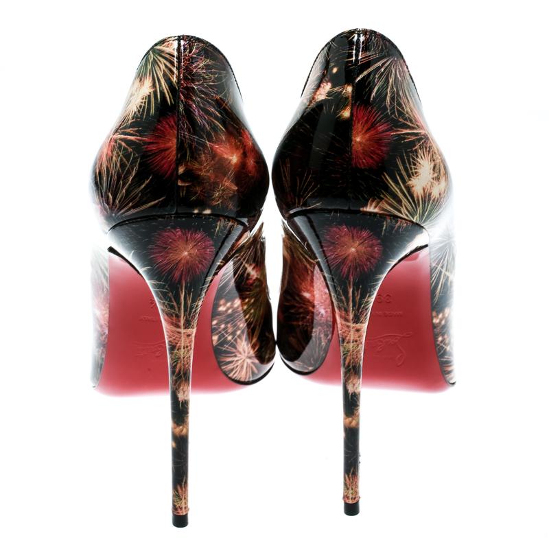 Christian Louboutin Multicolor Fireworks Print Patent Leather So Kate Pointed To 1