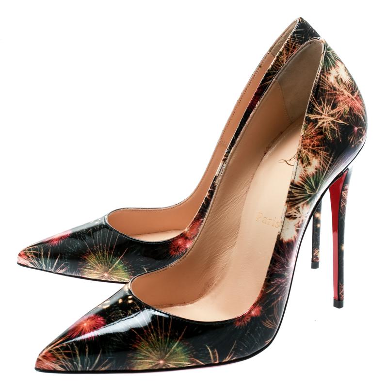 Christian Louboutin Multicolor Fireworks Print Patent Leather So Kate Pointed To 2