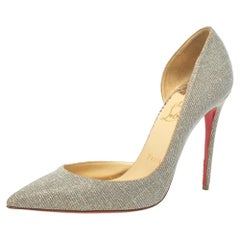 Christian Louboutin Multicolor Glitter Fabric Iriza D'orsay Pumps Size 38