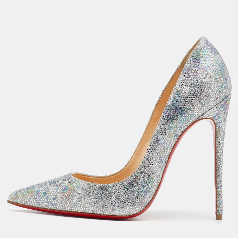 Christian Louboutin Multicolor Glitter Fabric So Kate Pointed Toe Pumps