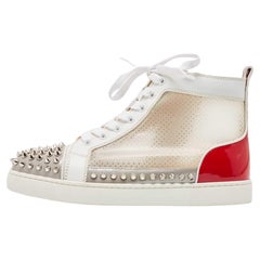 Christian Louboutin Multicolor Leather and PVC Sosoxy Sneakers Size 37