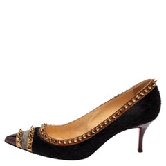 Christian Louboutin Multicolor Leather And Suede Malabar Hill Pumps Size 37.5
