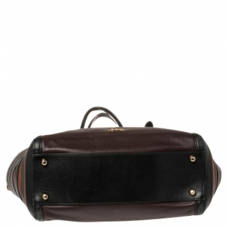 Women's Christian Louboutin Multicolor Leather Buckle Tote For Sale