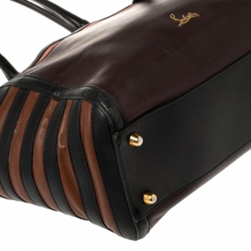 Christian Louboutin Multicolor Leather Buckle Tote For Sale 1