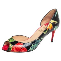Christian Louboutin Multicolor Leather D'Orsay Pumps Size 35.5