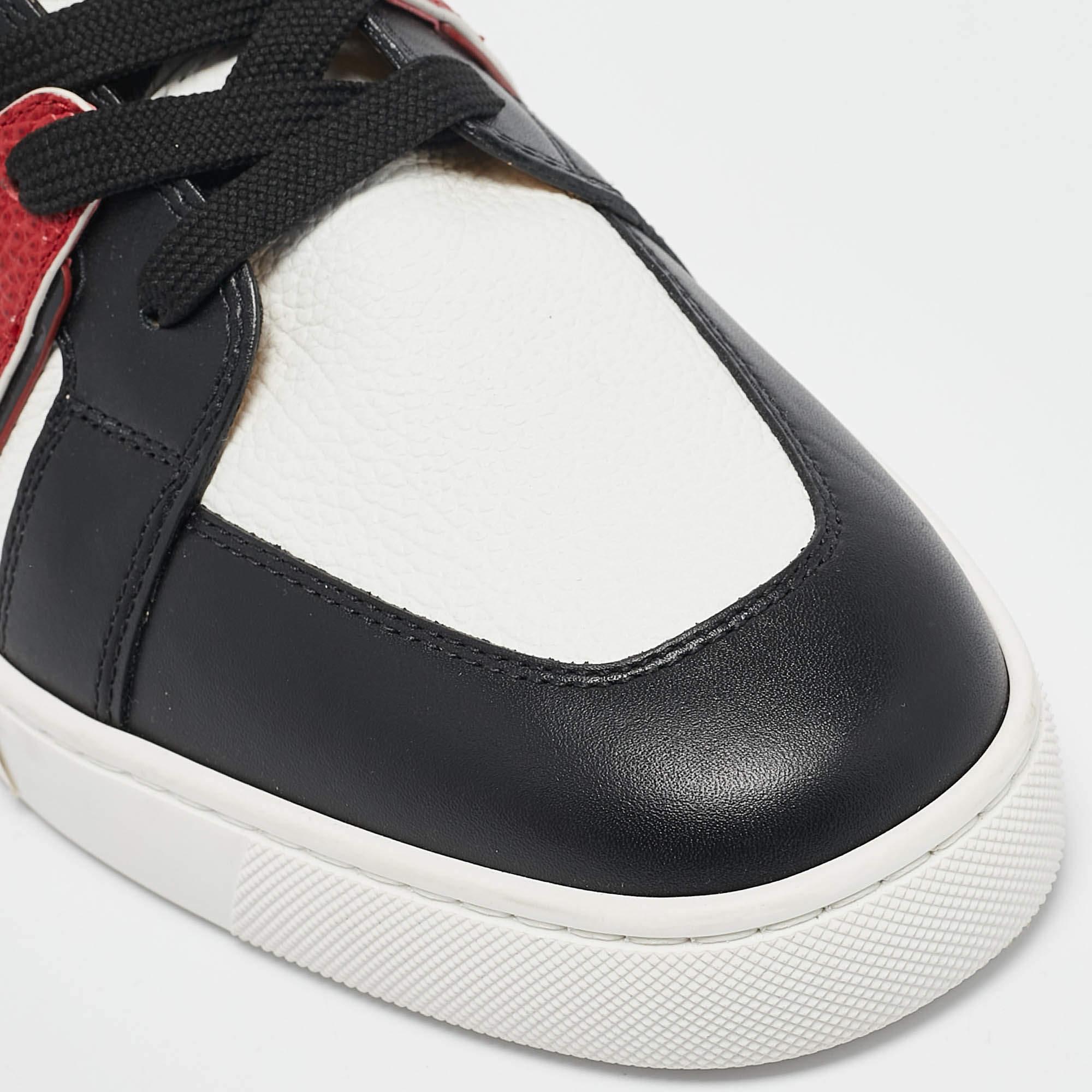 Baskets hautes Christian Louboutin en cuir multicolore, taille 42.5 3