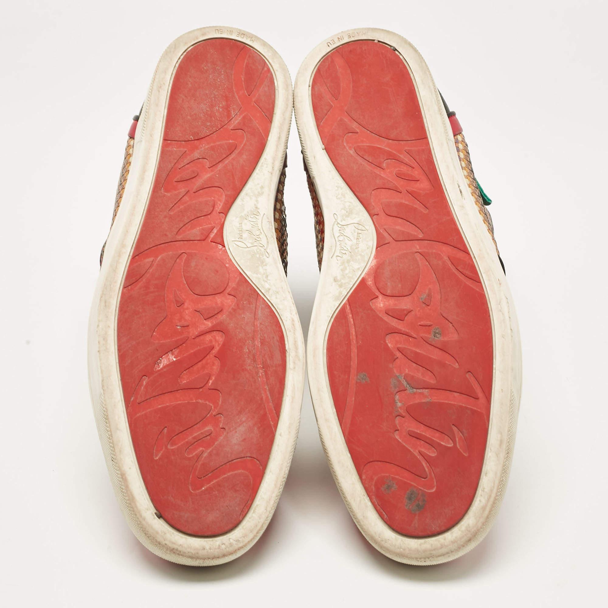 Christian Louboutin Zapatillas altas de piel multicolor Talla 44.5 en venta 1