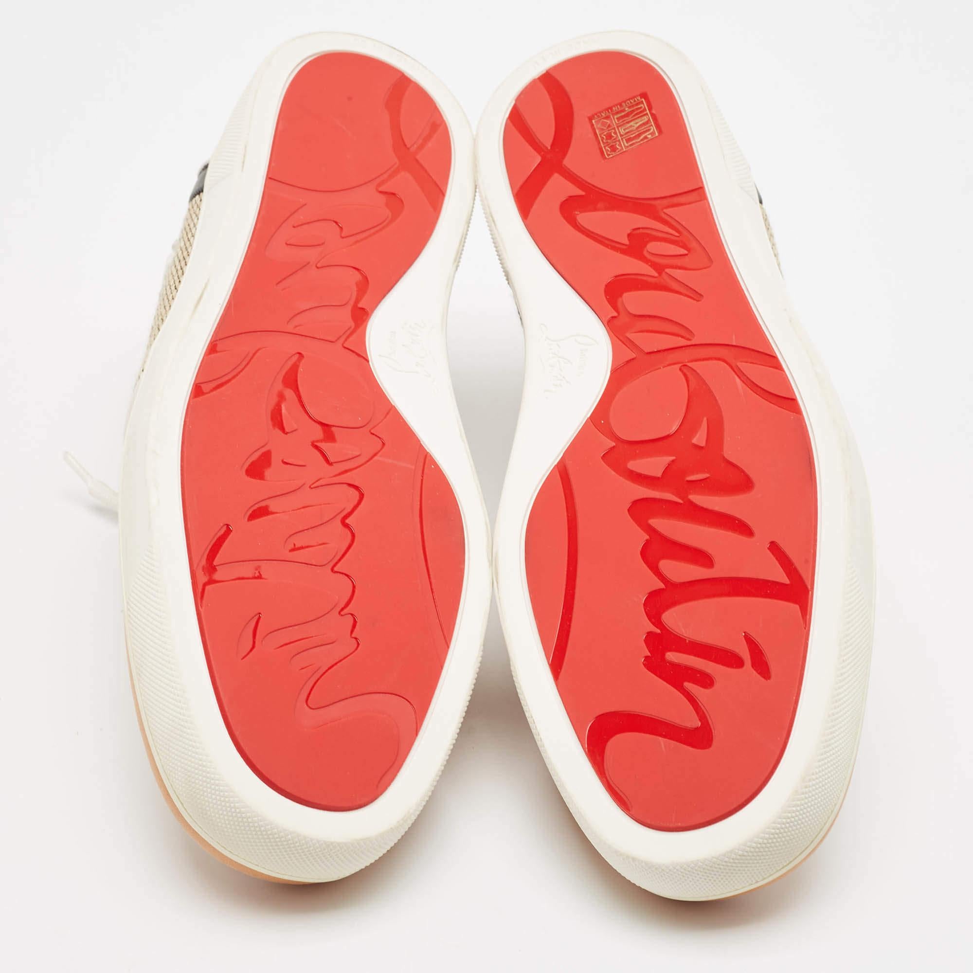 Christian Louboutin Baskets multicolores à lacets, taille 45 en vente 1