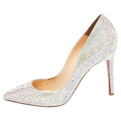 Christian Louboutin Multicolor Leather Pigalle Strass Degrade Pumps Size 36