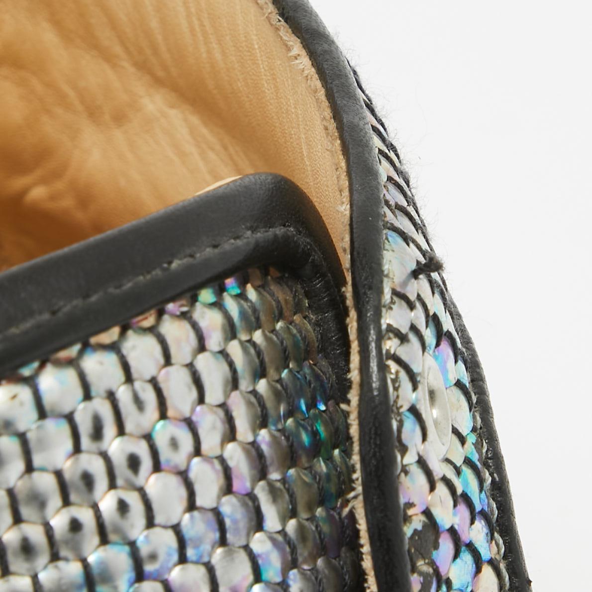 Christian Louboutin Multicolor Leather Rantus Orlato Sneakers Size 40 In Good Condition In Dubai, Al Qouz 2
