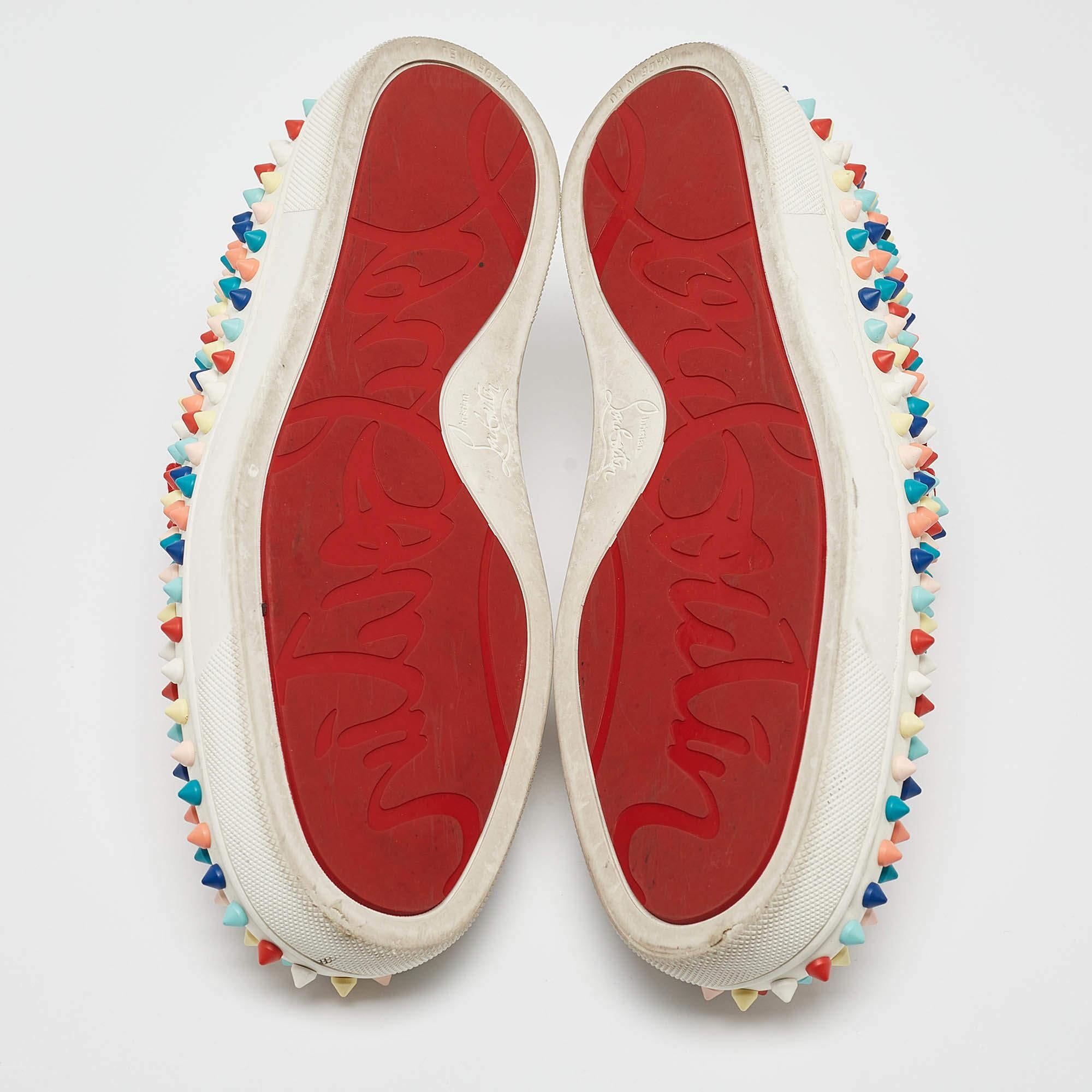 Christian Louboutin Multicolor Leather Roller Boat  Sneakers Size 40 1