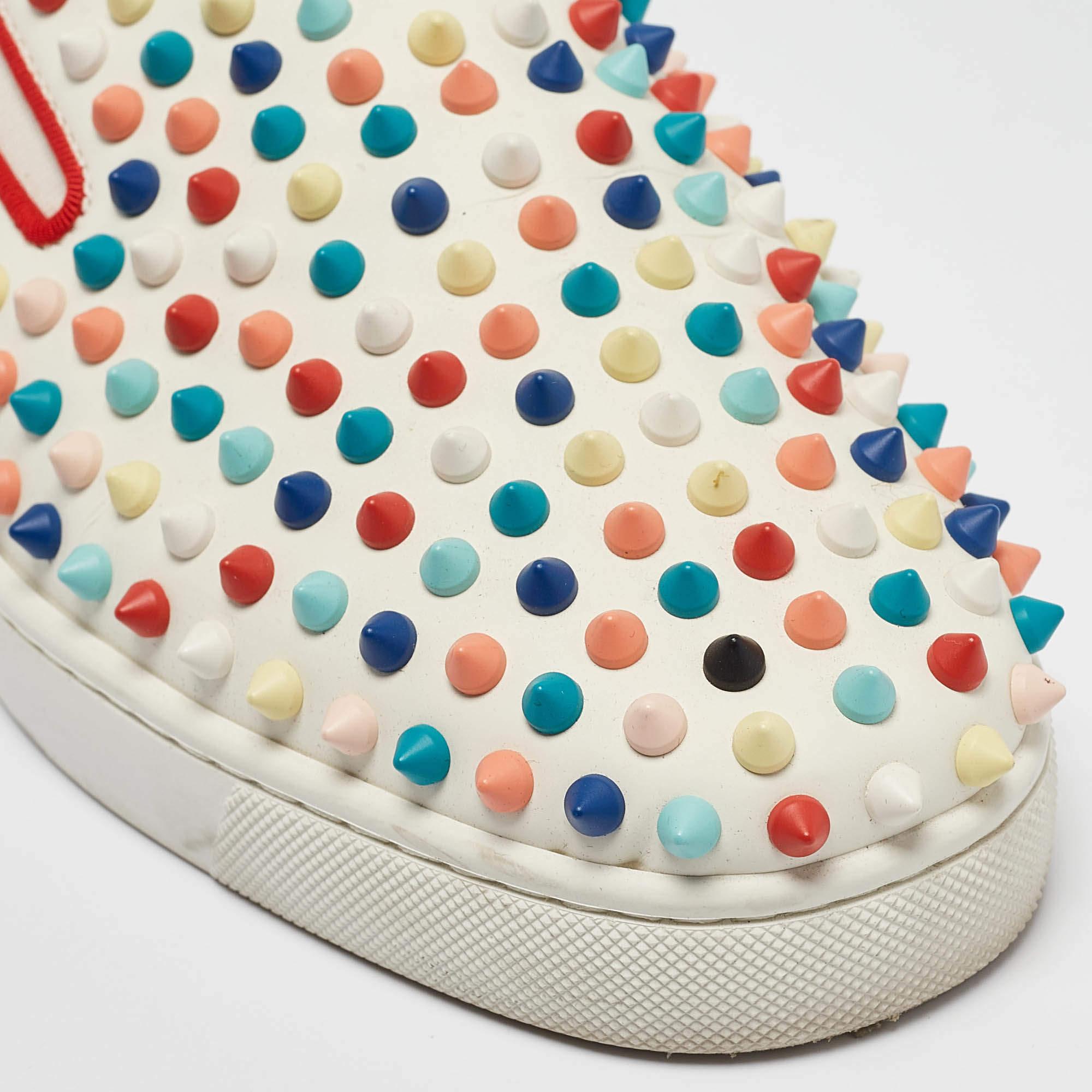 Christian Louboutin Multicolor Leather Roller Boat  Sneakers Size 40 2