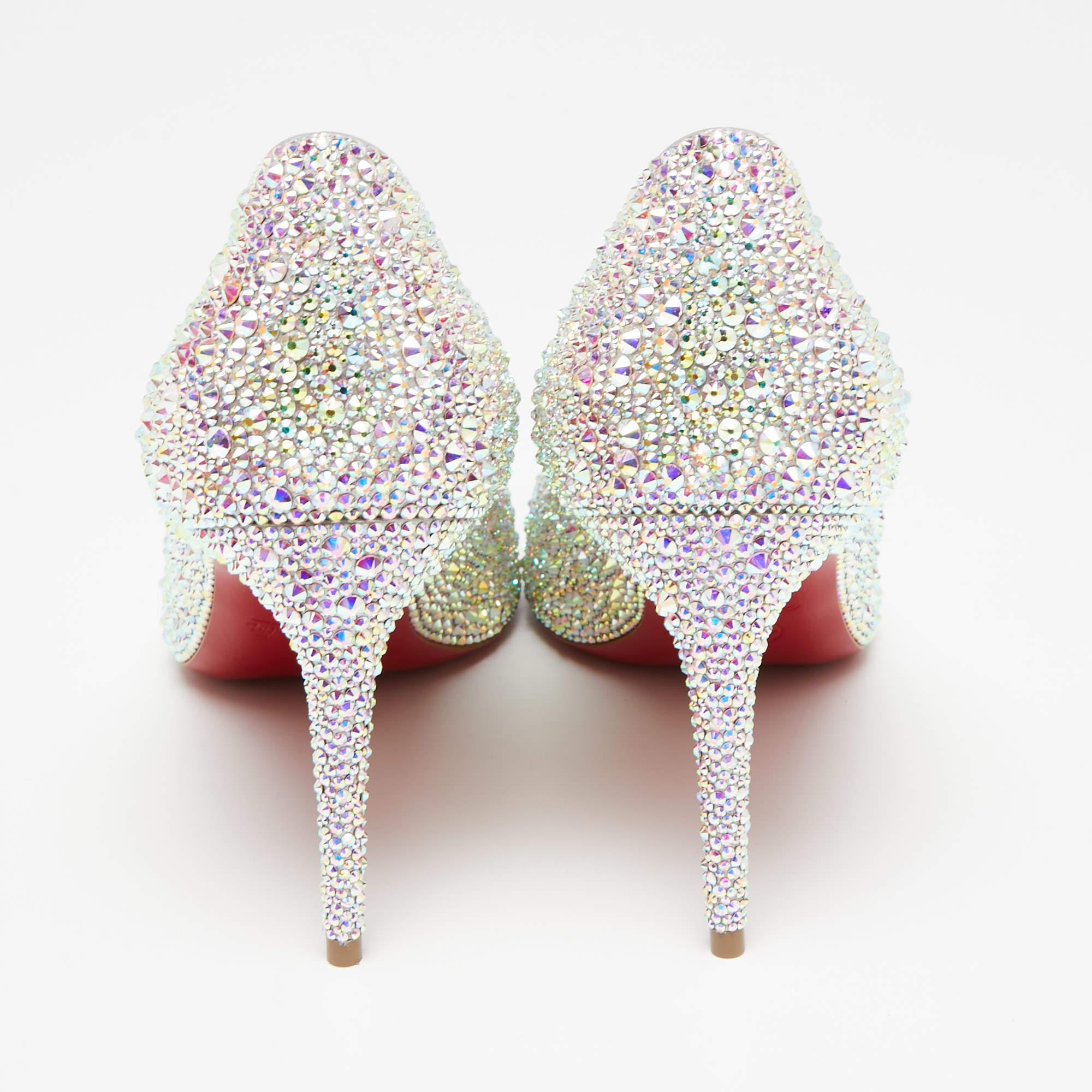Christian Louboutin Multicolor Leather Strass Degrade Kate Pumps Size 39 1