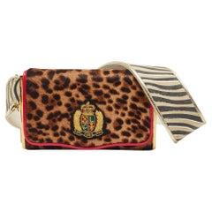 Christian Louboutin Multicolor Leopard Calfhair and Leather Small Crossbody Bag