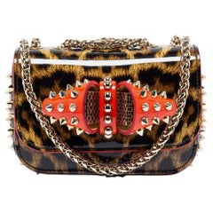 Christian Louboutin Multicolor Leopard Print Patent Leather Mini Crossbody Bag