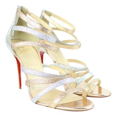 Christian Louboutin Multicolor Mariniere 100 Glitter Mini 36cla32717 Sandals