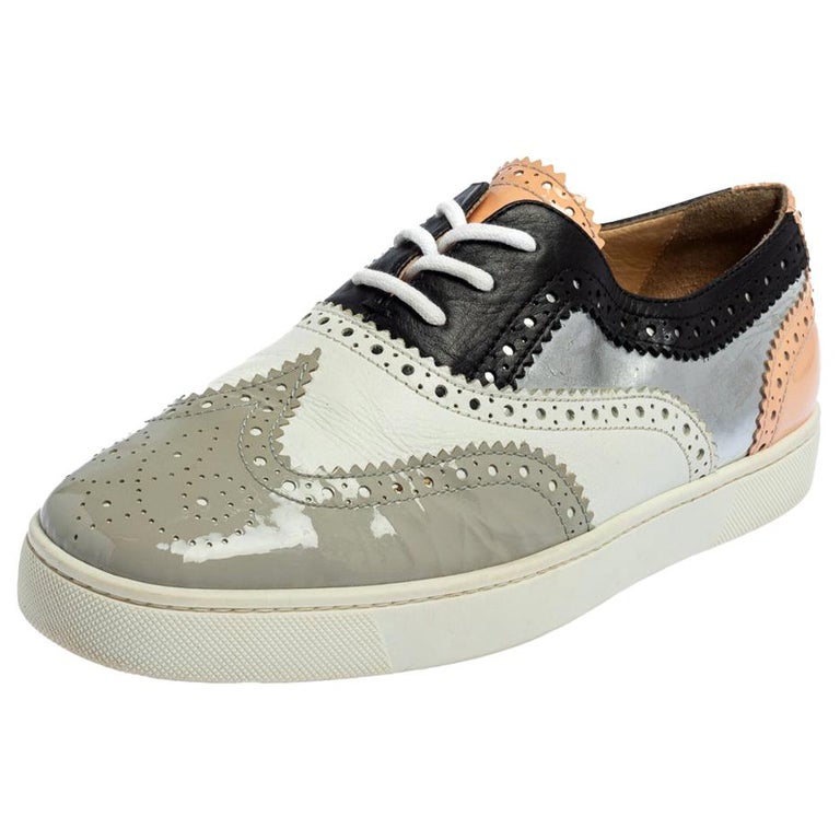 interval tendens Isolere Christian Louboutin Multicolor Patent And Leather Golfito Sneakers Size 42  For Sale at 1stDibs