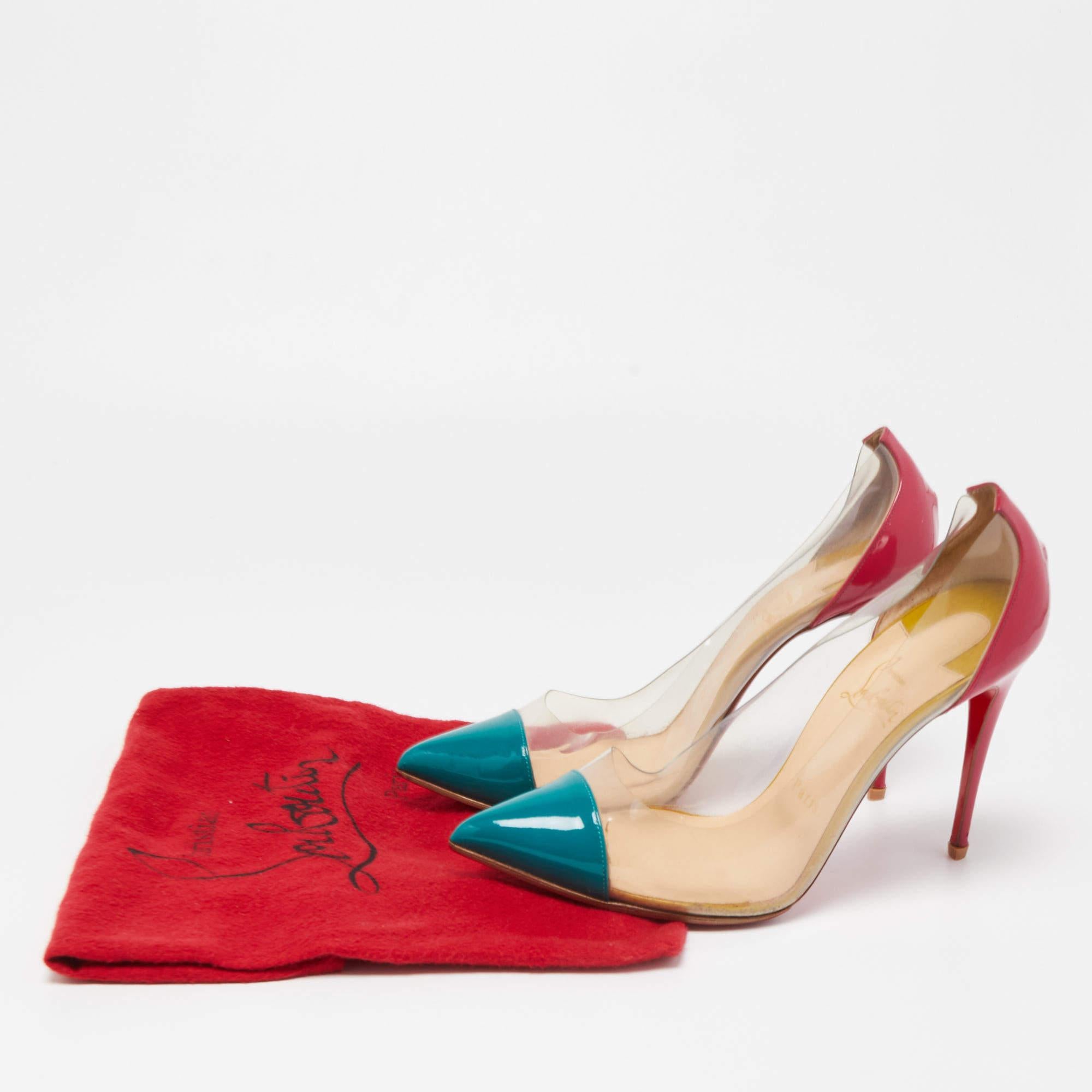 Christian Louboutin Multicolor Charol y PVC  Debout  Bombas Talla 38 en venta 4