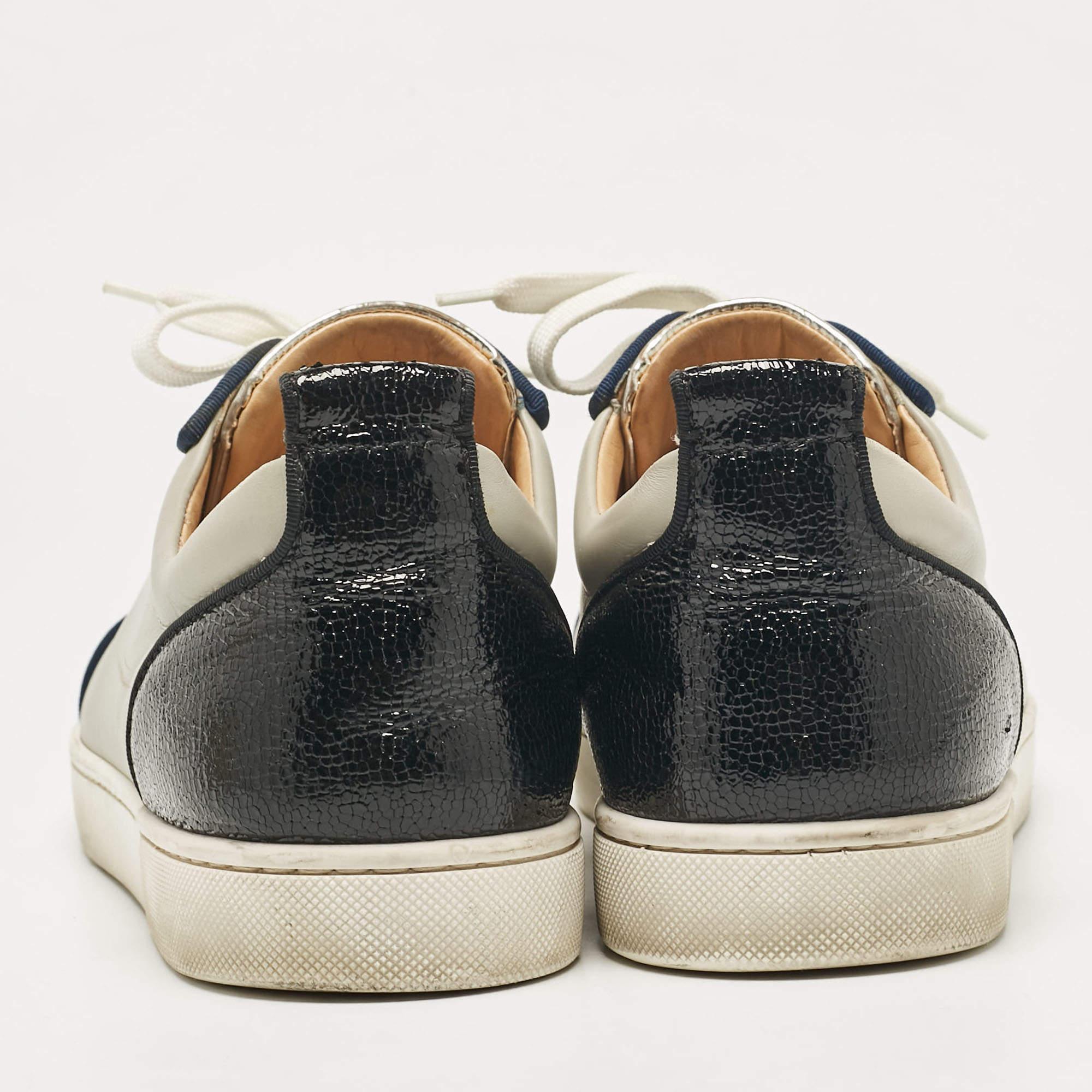 Christian Louboutin Louis Junior Turnschuhe aus mehrfarbigem Lackleder, Größe 42,5 Herren im Angebot