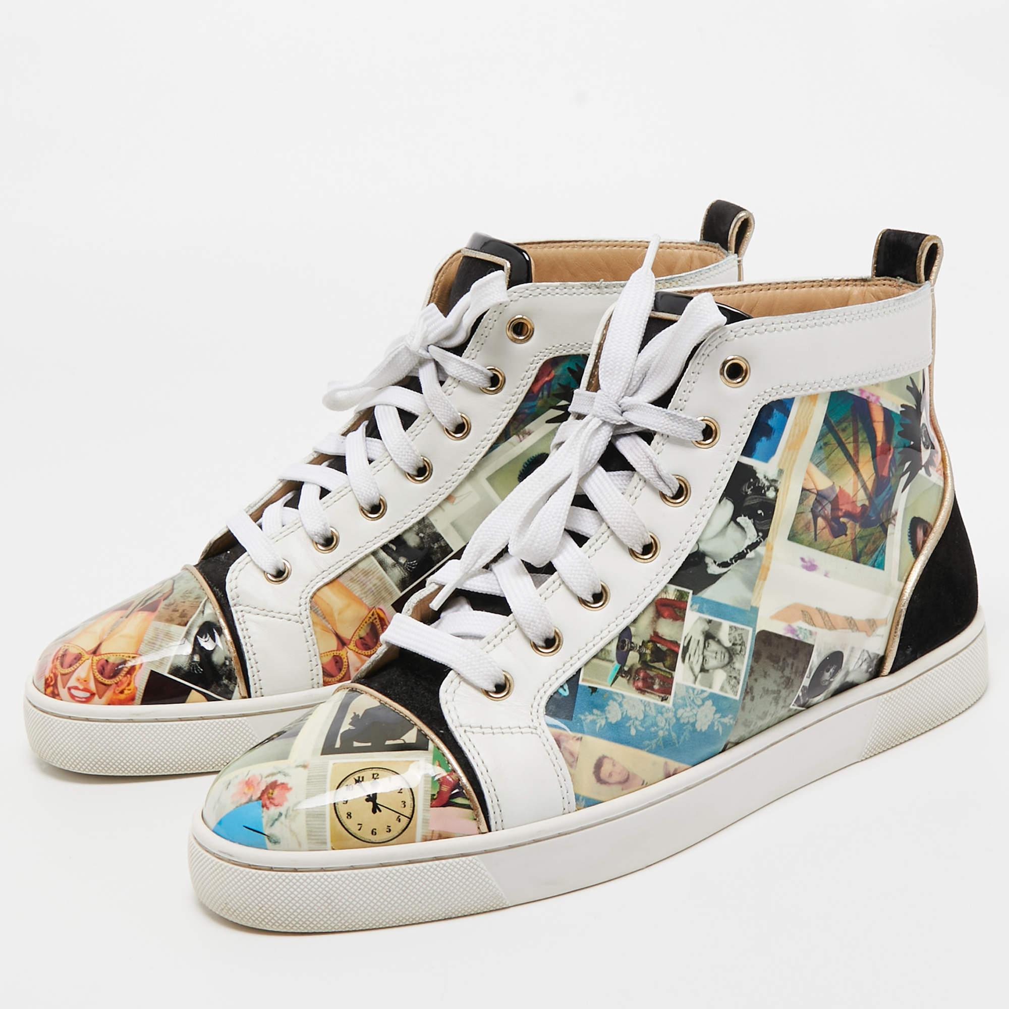 Christian Louboutin Multicolor Patent Leather Louis Orlato Sneakers Size 42 1
