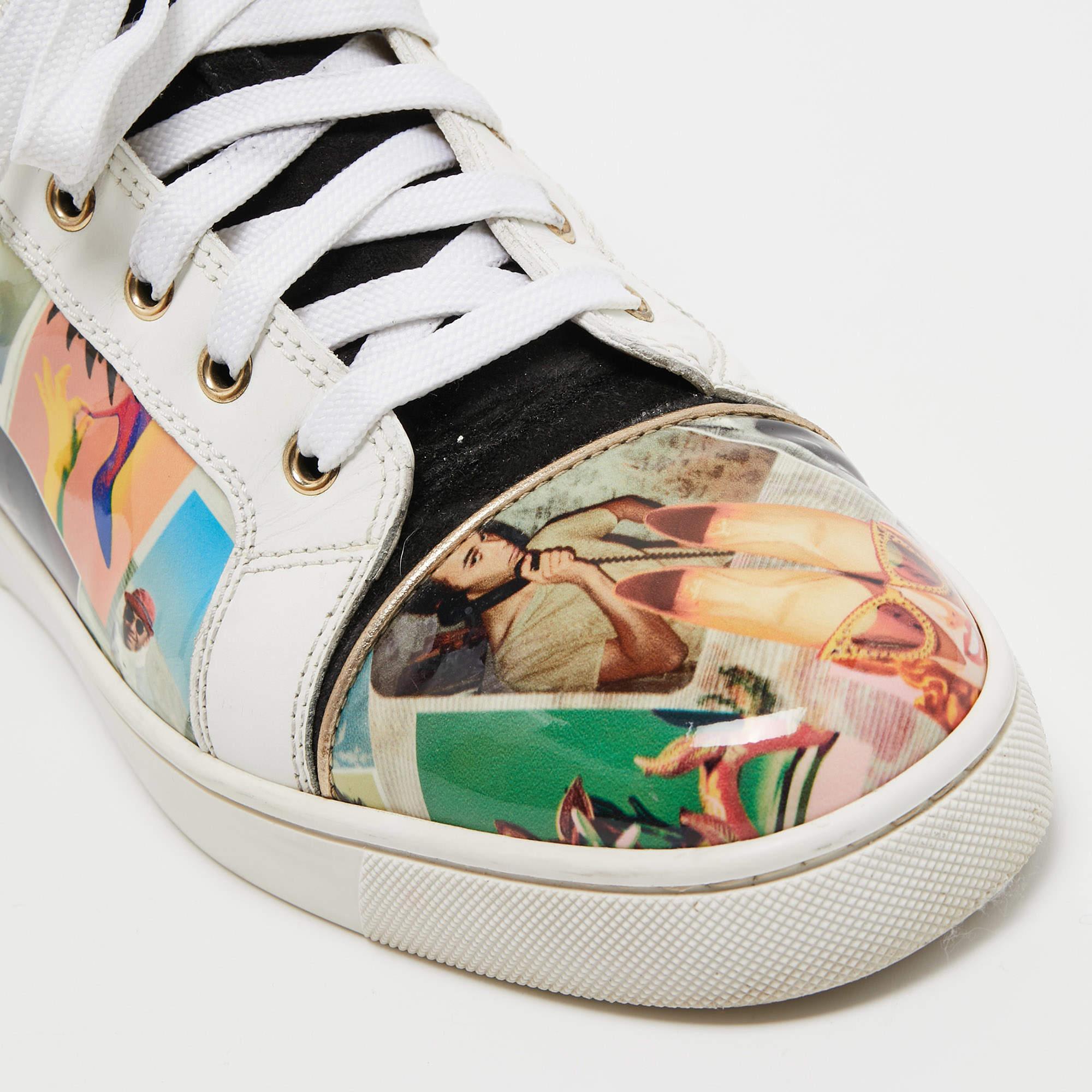Christian Louboutin Multicolor Patent Leather Louis Orlato Sneakers Size 42 4