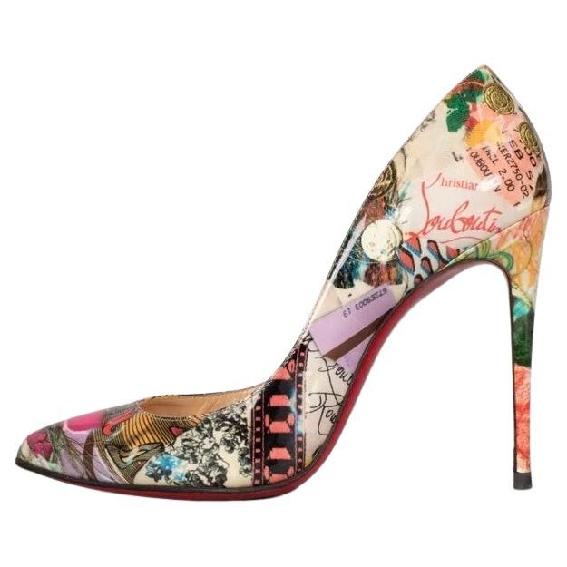 Christian Louboutin Escarpins en cuir verni multicolore - 37