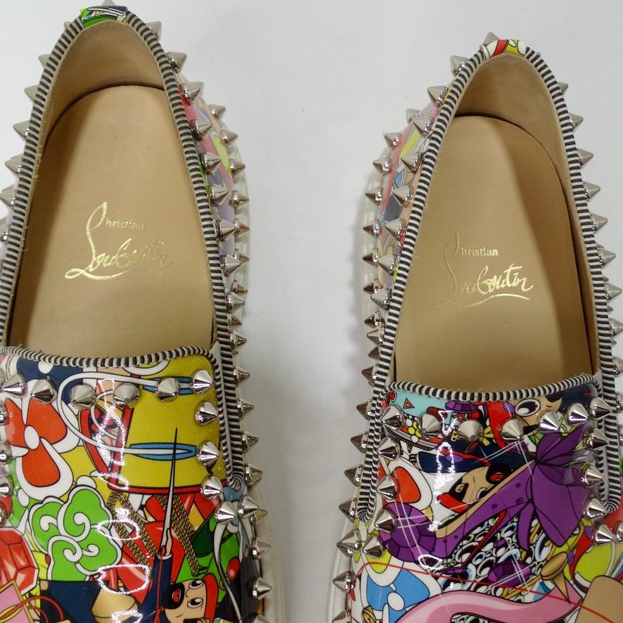Christian Louboutin Multicolor Pik Boat Sneakers In Excellent Condition In Scottsdale, AZ