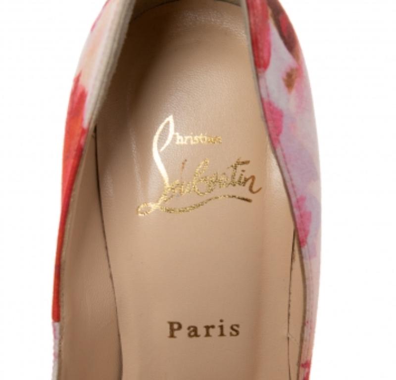 Christian Louboutin escarpins à talons hauts en tissu popi multicolore, taille 37 Pour femmes en vente